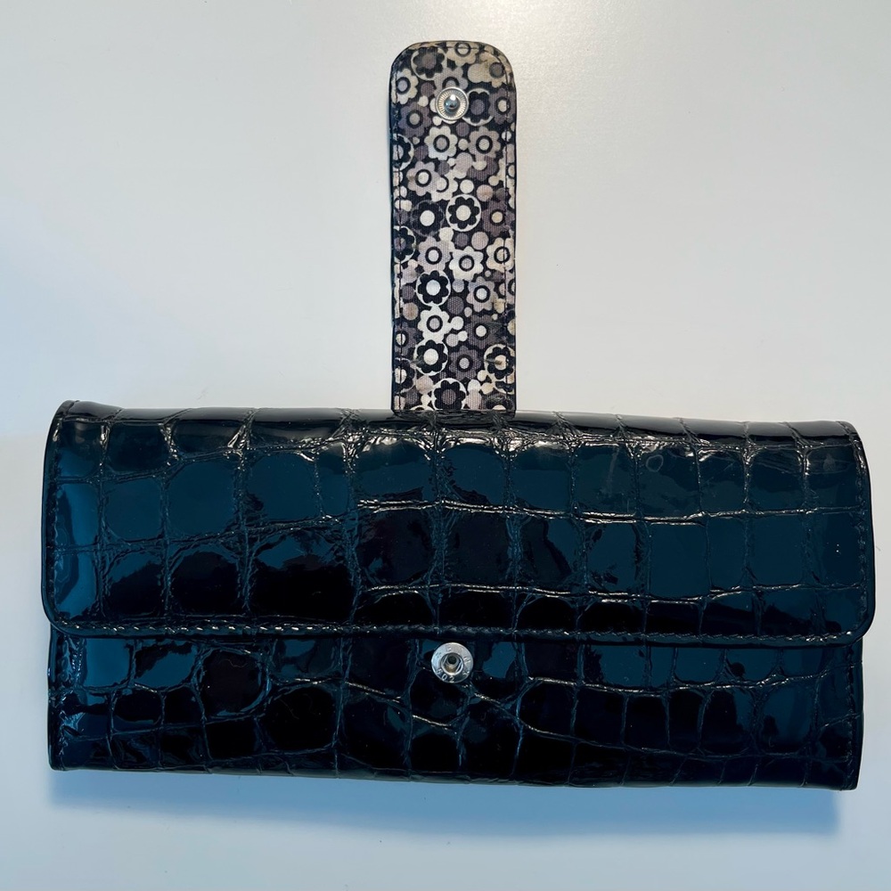 Brighton Black Croc-Embossed Wallet - Picture 3 of 6